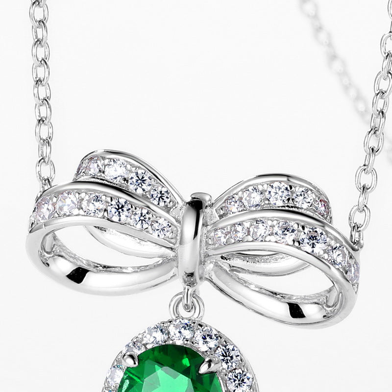 Antiques Exquisite Best Oval Cut Emerald Necklaces Silver for Women for Brides