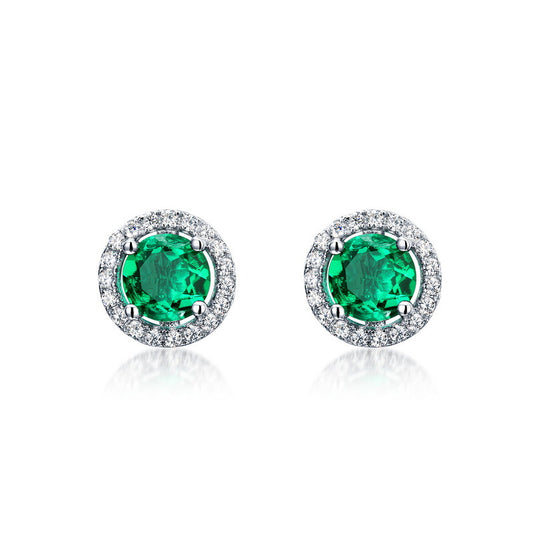 Radiant Emerald Sterling Silver Earrings Perfect Gift for Women